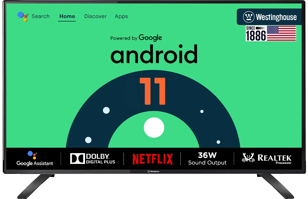 Westinghouse 106 cm (43 inches) W2 Series Full HD Certified Android LED TV WH43FX71 (Black)